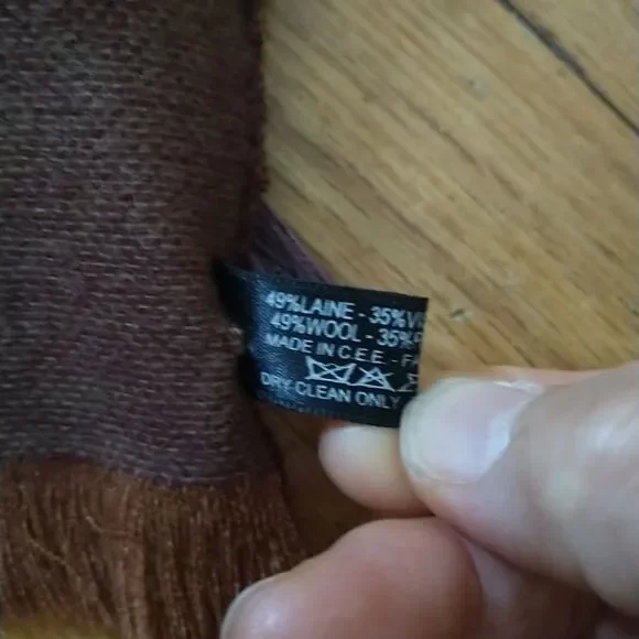 Kenzo Scarf Womens Patchwork Multicolor Floral Woven Wool Silk Blend Fringes - Picture 6 of 7